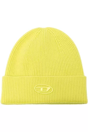 Diesel Embroidered-logo ribbed beanie