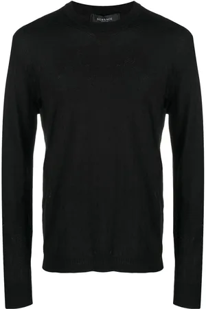 VERSACE La Greca cotton-silk jumper