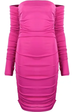 The Andamane Ruched off-shoulder dress