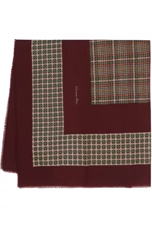Dior Scarves - Pre-owned plaid wool scarf