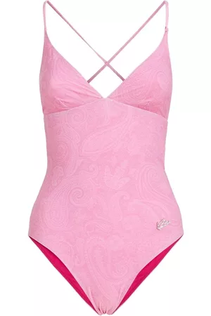 Etro Logo-patch detail swimsuit