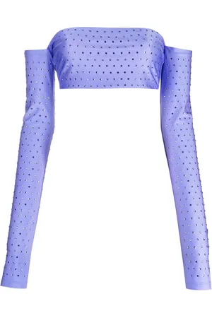 The Andamane Rhinestone-embellished cropped top