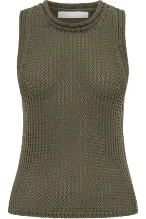 DION LEE Grid Mesh tank top