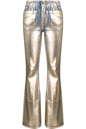 Madison.Maison Metallic flared slim-cut jeans