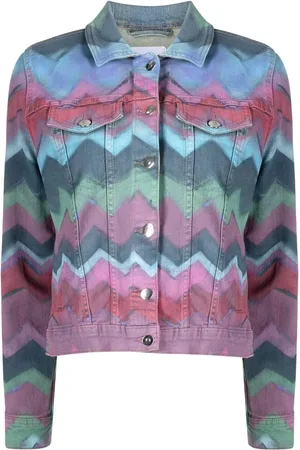 Madison.Maison Zigzag-print denim jacket