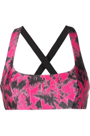 Serafini Floral-print cross-strap bralette