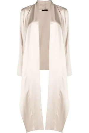 Voz Wrap-style satin blouse