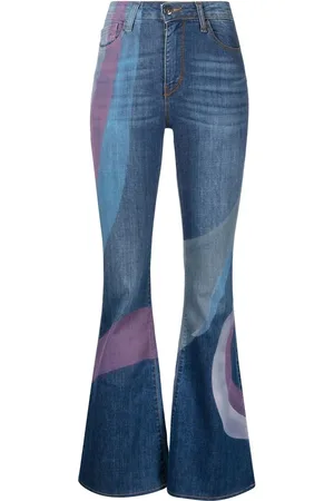 Madison.Maison Anita swirl-print flared jeans
