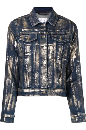 Madison.Maison Metallic-print denim jacket