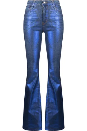 Madison.Maison Metallic-effect laminated jeans