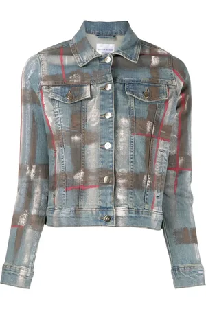 Madison.Maison Paint splatter-print denim jacket