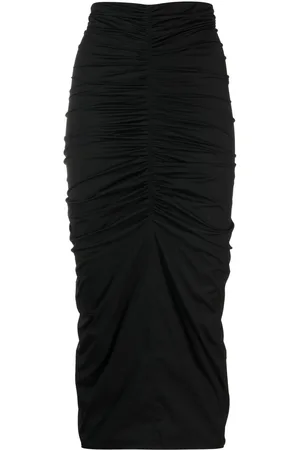 Serafini Gathered detailing midi skirt