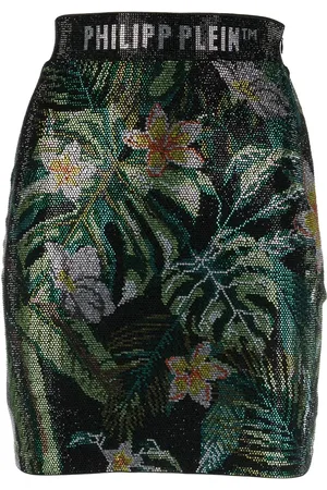 Philipp Plein Crystal-embellished mini skirt