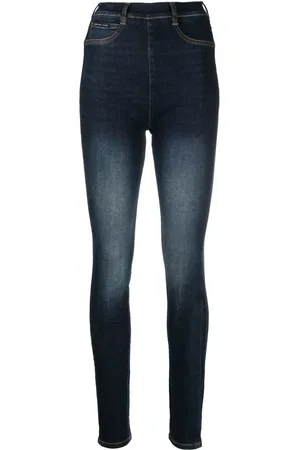 Philipp Plein High-waist zip-up jeggings