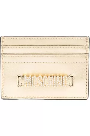 Moschino Crystal embellishment logo cardholder