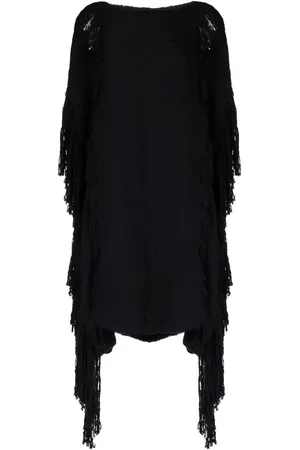 Voz Lace Fringe Manta knitted top