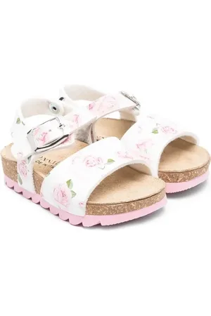 MONNALISA Floral-print buckle-fastening sandals