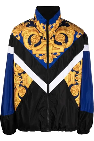 VERSACE Baroque-print zip-up jacket