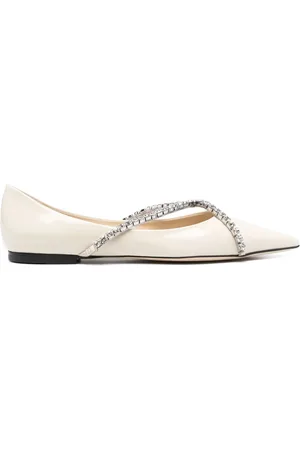Jimmy Choo Genevi crystal-chain ballerina shoes