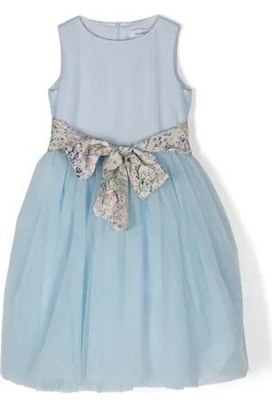 Simonetta Bow-detail tulle dress