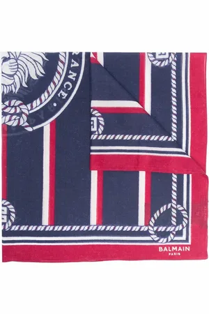 Balmain Stripe-print cotton scarf