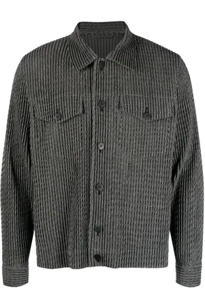 Issey Miyake Ribbed long-sleeve shirt