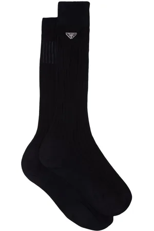 Prada Fine-ribbed cotton socks