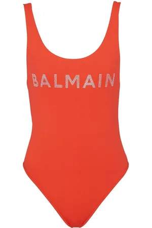 Balmain Logo-print sleeveless swimsuit