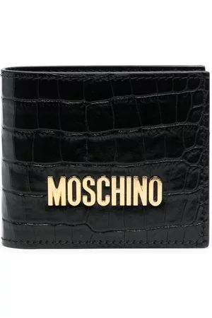Moschino Men Wallets - Leather logo-lettering wallet