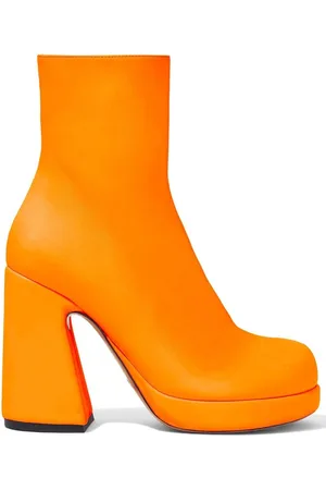 Orange top flat boots