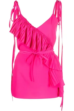 P.A.R.O.S.H. Ruffled-detail sleeveless blouse