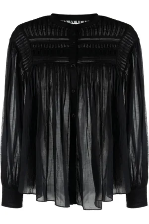 Marant Etoile Plalia pleated cotton blouse