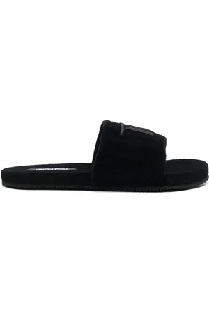 Tom Ford Logo-embroidered velvet-effect mules