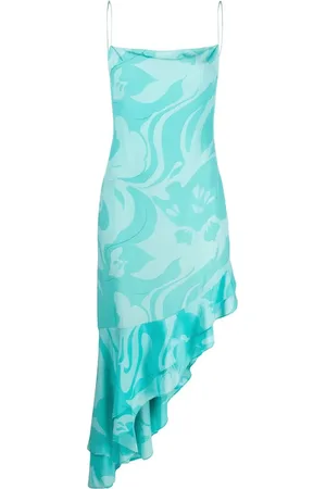 Etro Floral asymmetric midi dress