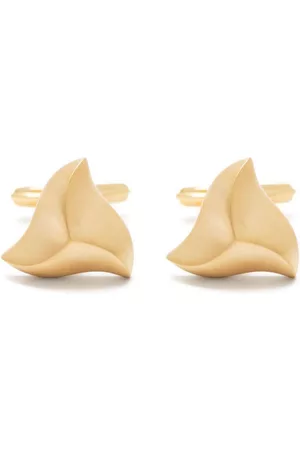 Lanvin Polished hammered-finish cufflinks