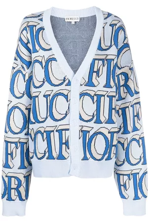 Fiorucci Women Cardigans - Monogram intarsia-knot logo cardigan