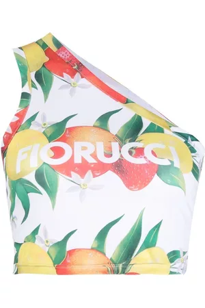 Fiorucci Women Tops - Graphic-print one-shoulder top