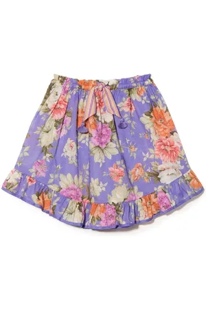 ZIMMERMANN Floral-print flared skirt