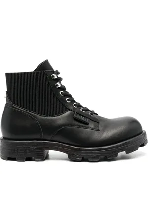Diesel 40mm leather combat boots