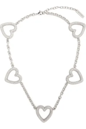 Mach & Mach Heart-shape crystal necklace