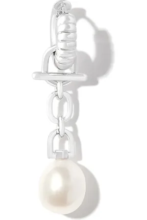 Maria Black Mambo hoop pearl drop earring