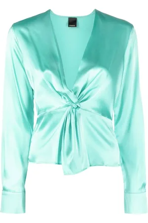 Pinko Twist-detail silk blouse