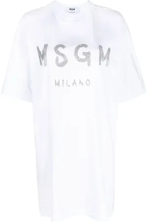 Msgm Logo print T-shirt dress