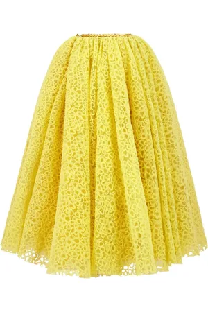 Giambattista Valli Lace-embrioidered full skirt
