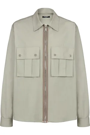 Balmain Flap-pockets zip-up shirt