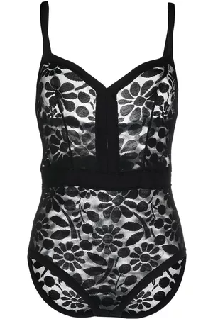 ERES Floral-lace detail bodysuit