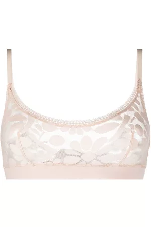 ERES Floral-lace crop top bra