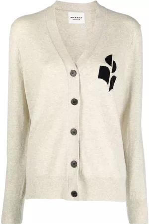 Marant Etoile Karin logo-intarsia cardigan
