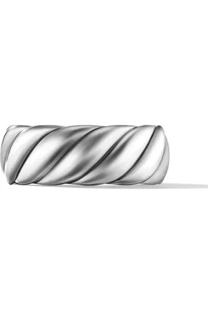 David Yurman Sterling Sculpted Cable Contour band ring (9mm)