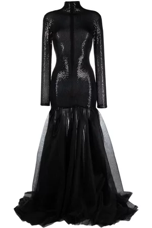 Atu Body Couture High-neck sequin mermaid gown